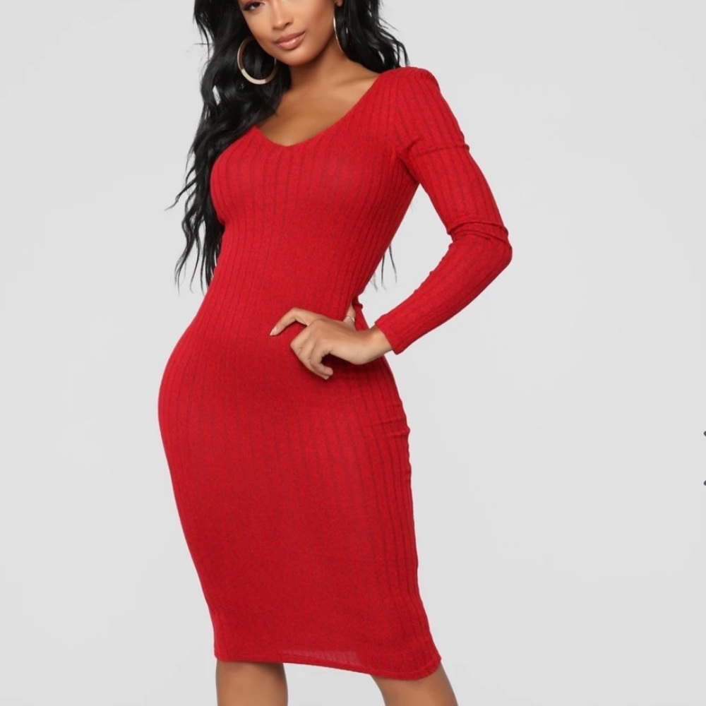 Red Midi dress